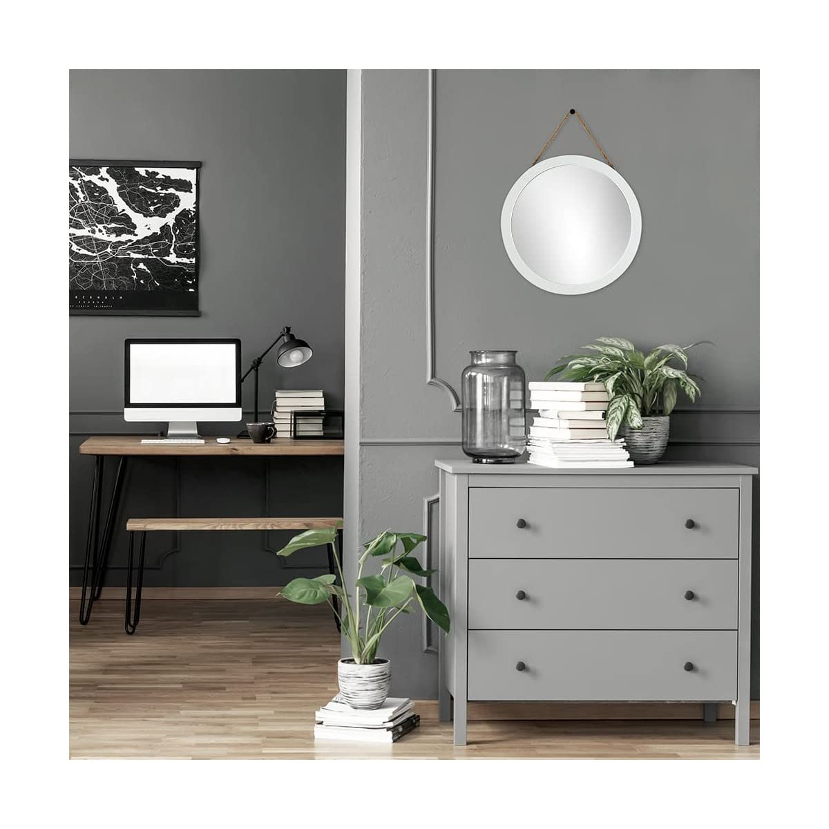 Ceanothe Emotion Hublot miroir blanc 30 cm