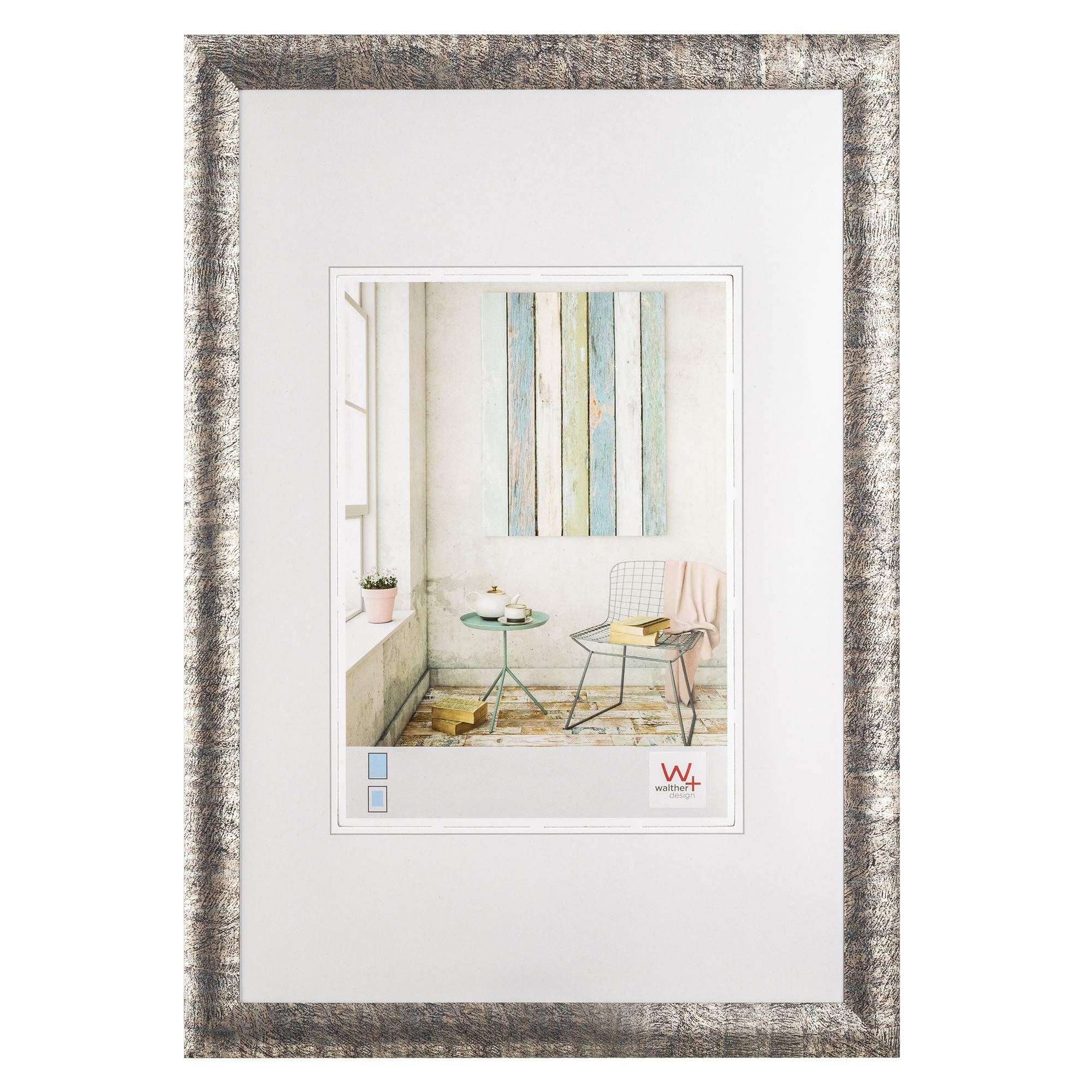 walther design Trendstyle KP520D cadre photo 15x20 cm acier mat