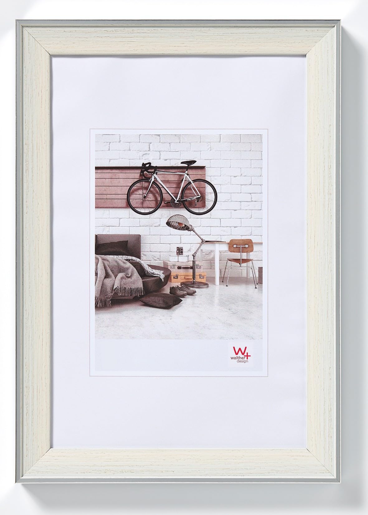 walther design EN520P cadre photo hêtre 15x20 cm bord argenté