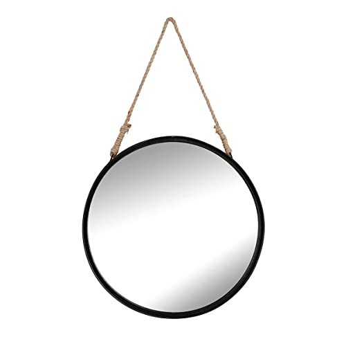 Ceanothe Brio Miroir Hublot Industriel Noir 50 cm