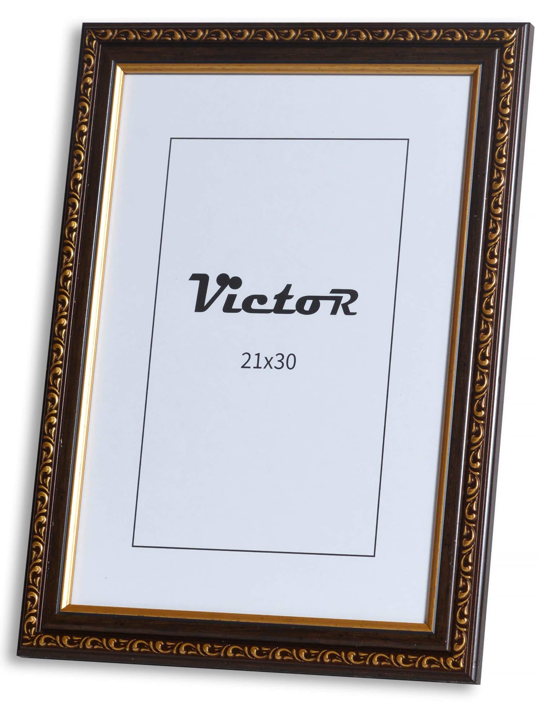 Victor Chagall cadre photo 21x30 cm noir doré baroque