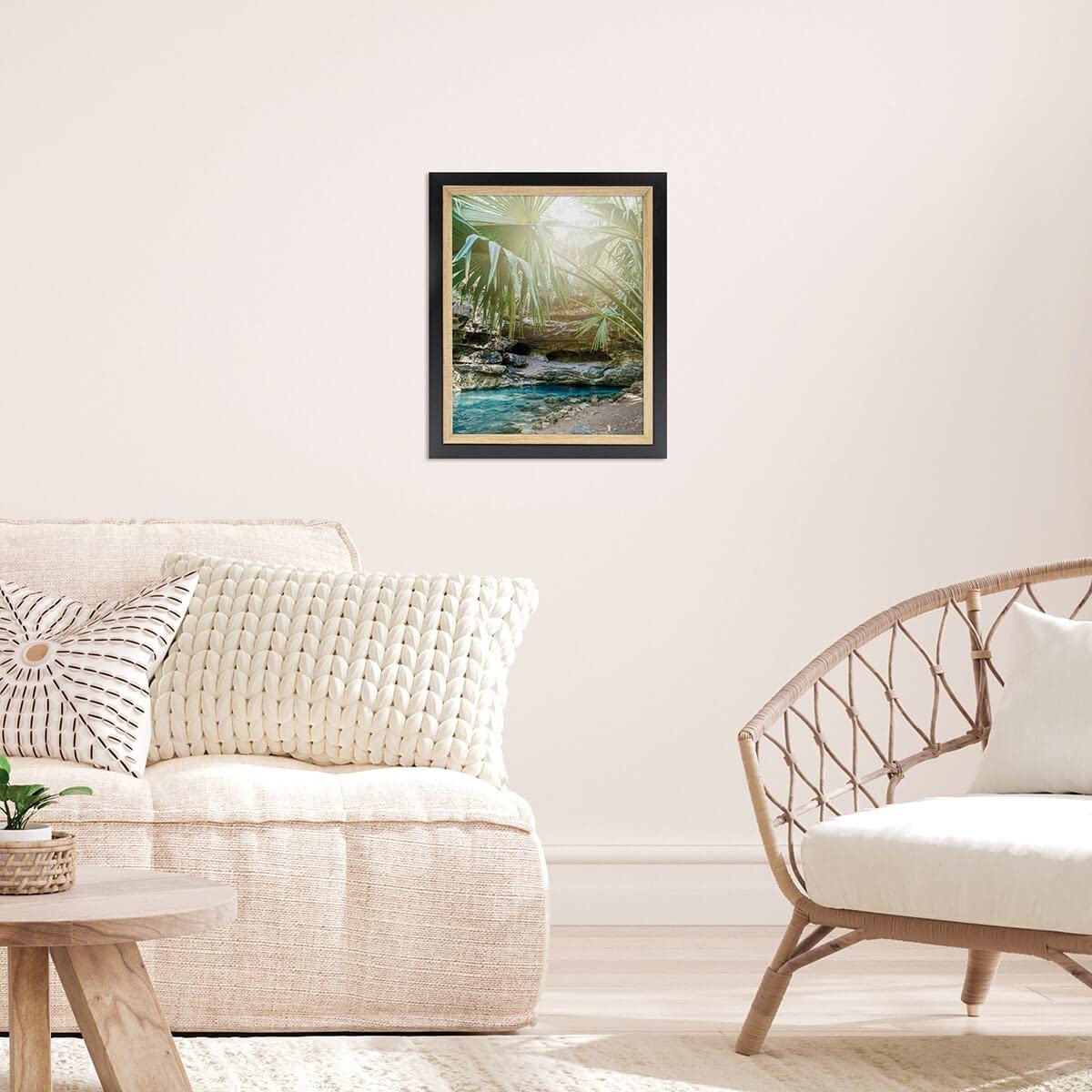 Ceanothe Actual 24x30 cm cadre photo noir et bois incassable