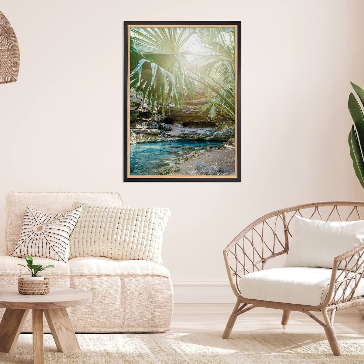 Ceanothe Actual 50x70 cadre photo noir et bois poster