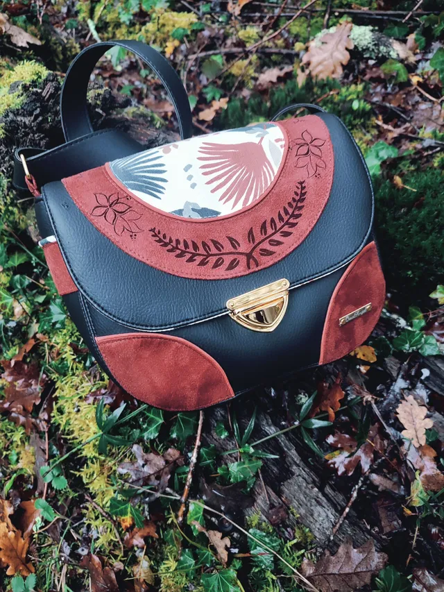 Creat’Angel sac Katia XL simili orange bandoulière