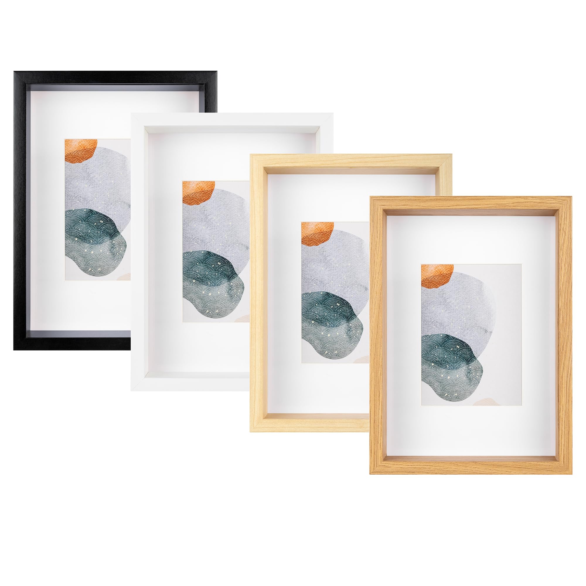 walther design Shape 3D HNX130B cadre photo noir 21x29,7 cm bois