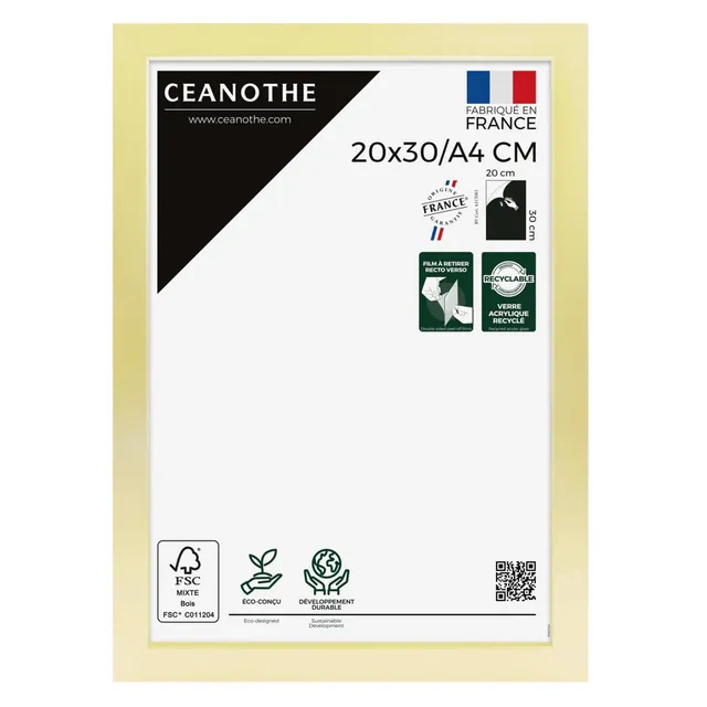 Ceanothe Precious cadre photo 20x30 cm doré incassable