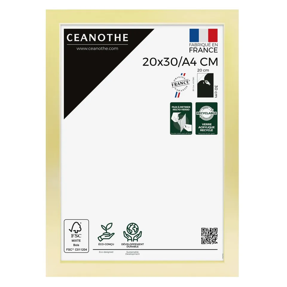 Ceanothe Precious cadre photo 20x30 cm doré incassable