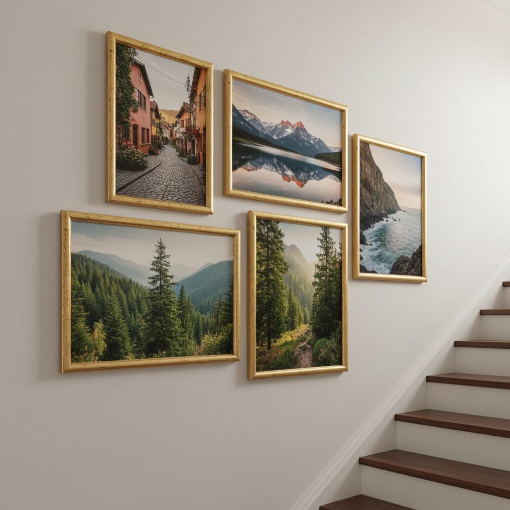 Victor David cadre photo or 15x21 cm art déco