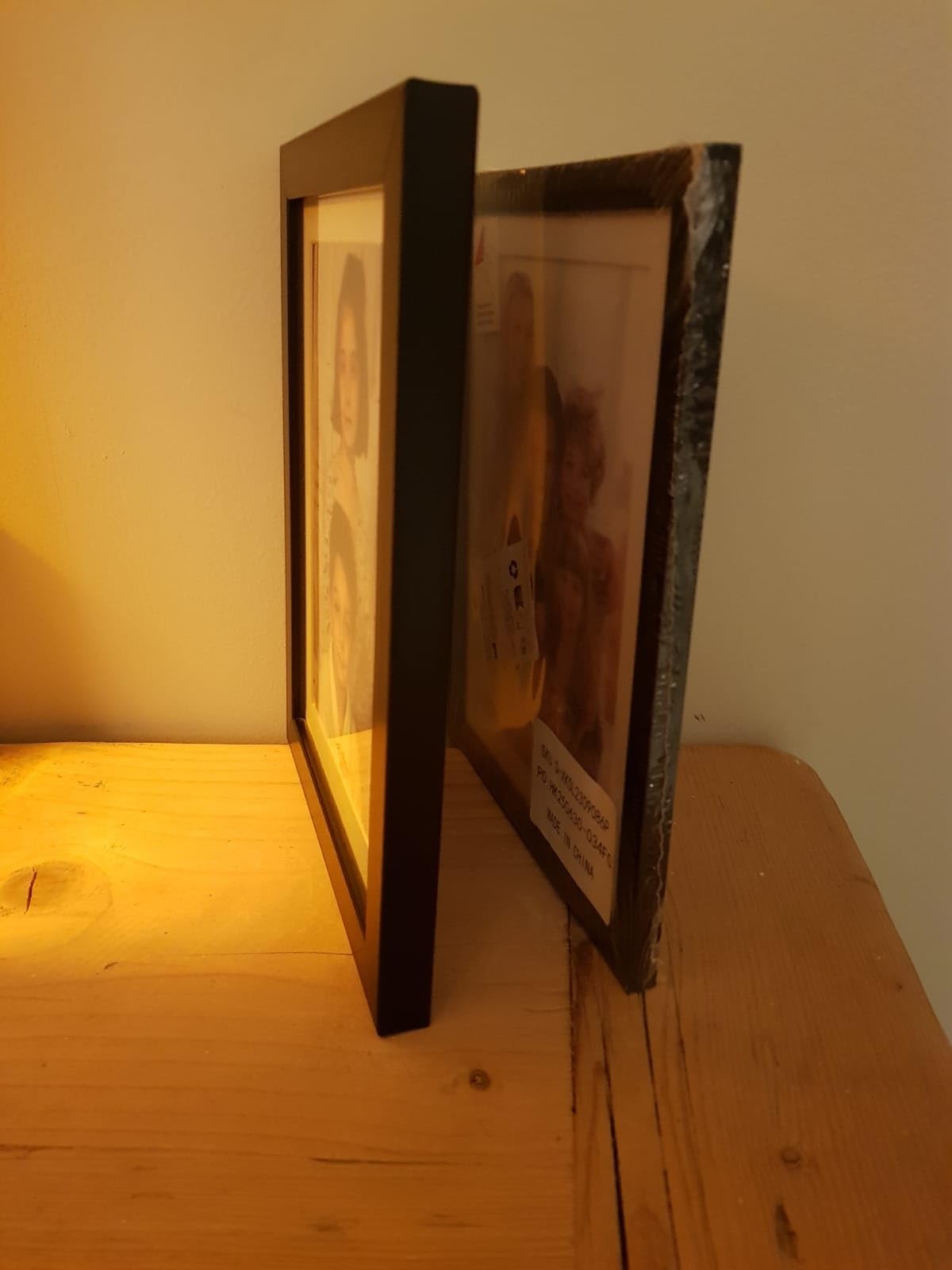 EYMPEU cadre photo noir 10x15 cm PVC passe-partout double format