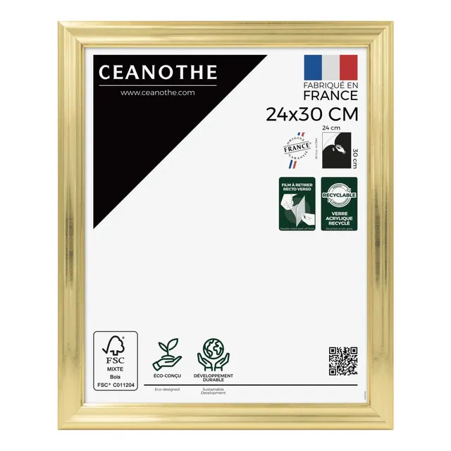 Ceanothe Julia cadre photo 24x30 cm doré classique