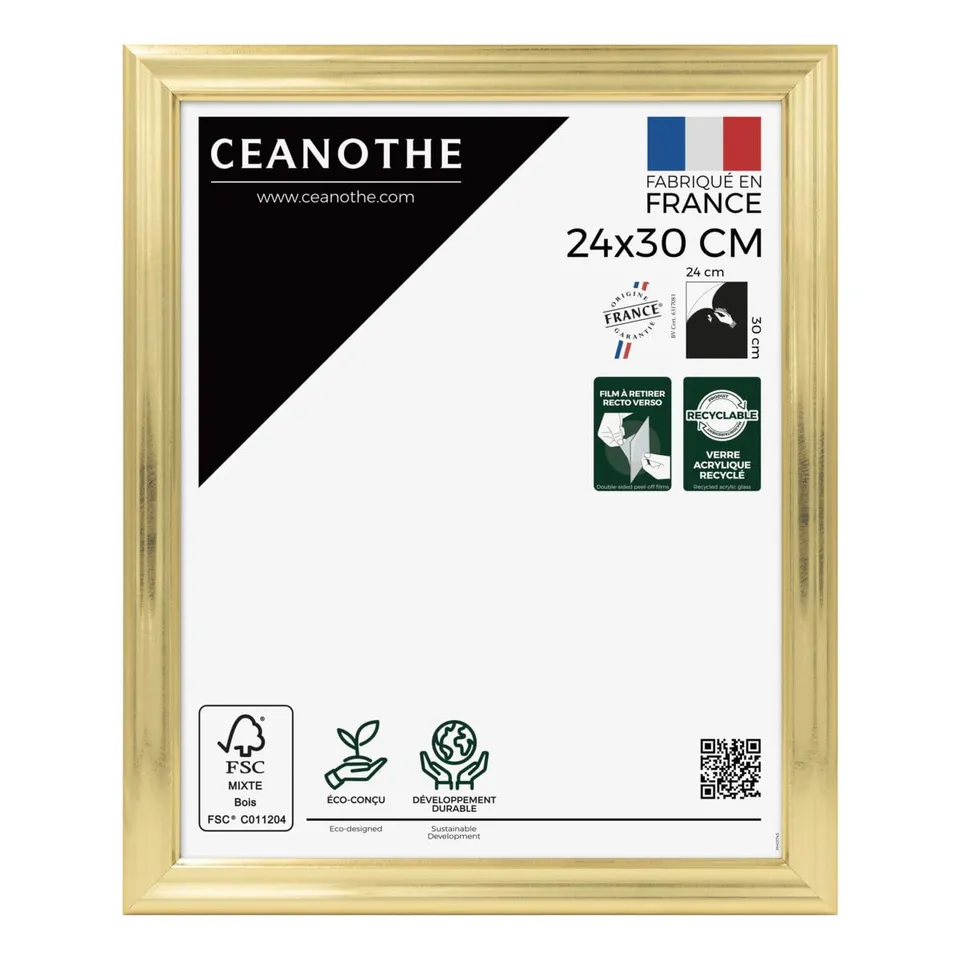 Ceanothe Julia cadre photo 24x30 cm doré classique