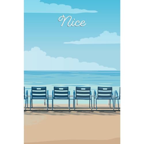 Ceanothe chaises Nice tableau toile 30x45 cm mat