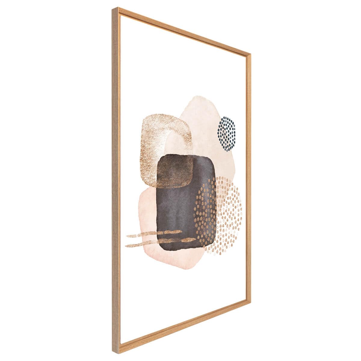 Ceanothe élément abstrait tableau encadré 65x97 cm mat