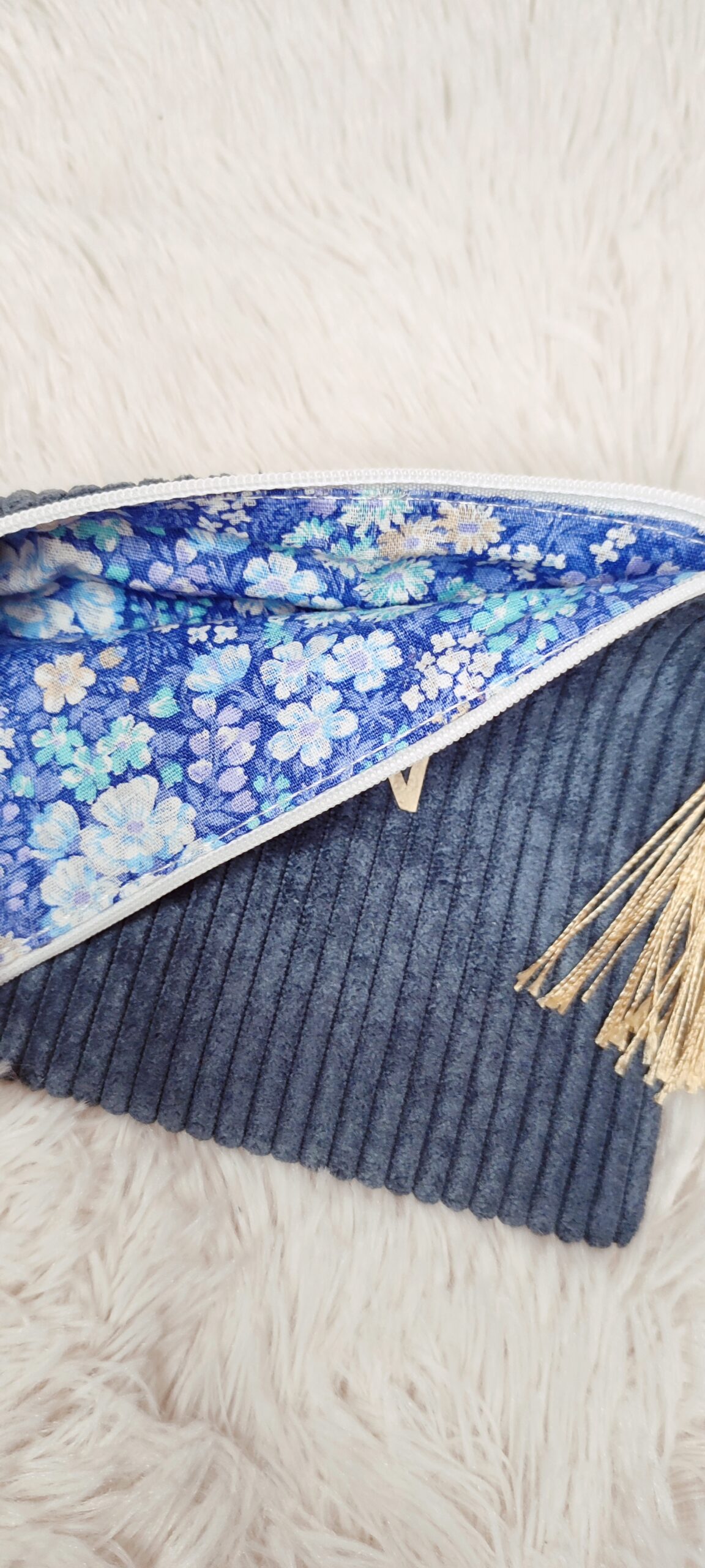 Creat’Angel Pochette Maman Trousse Velours Côtelé Unique