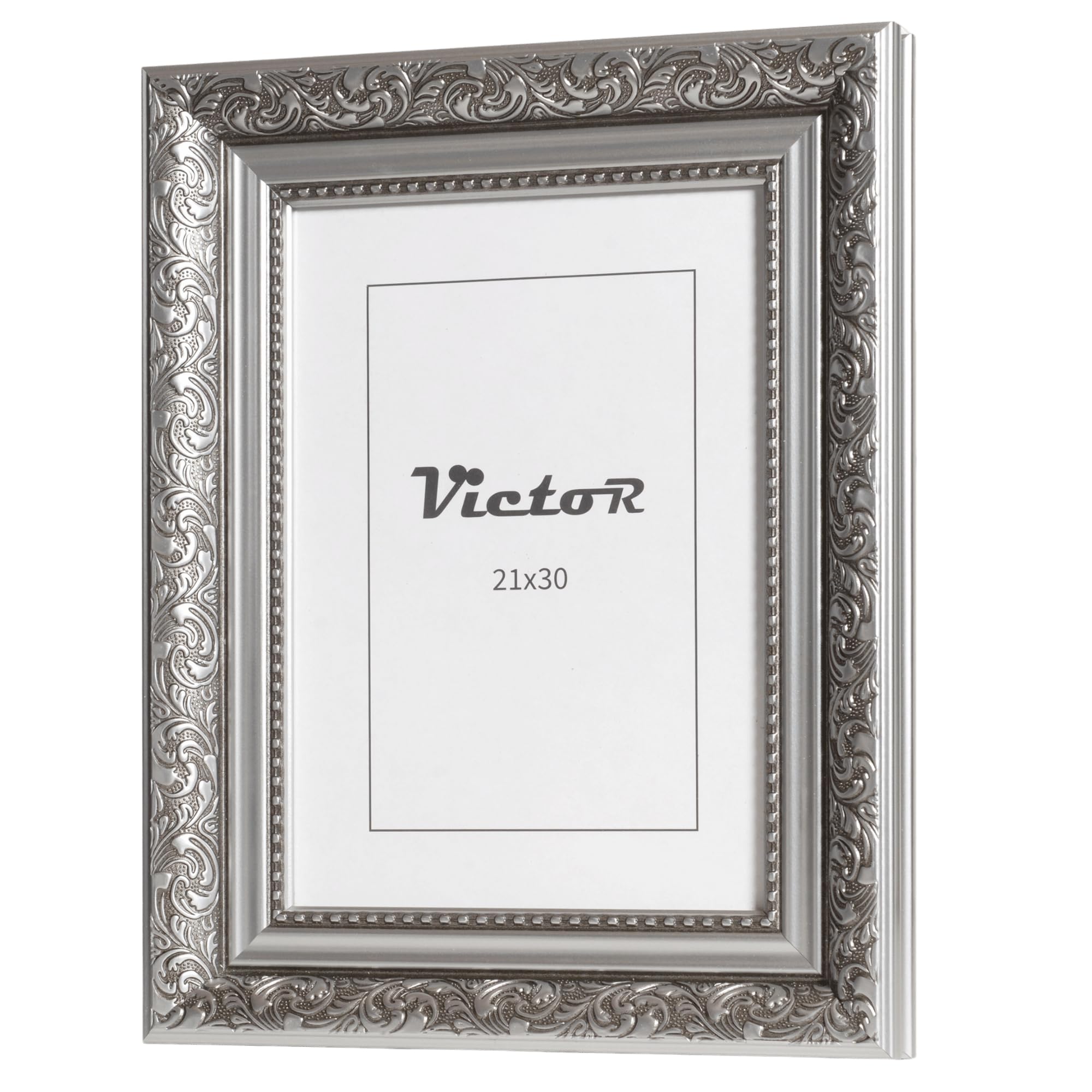 Victor Rembrandt cadre photo noir argenté 21x30 cm A4 baroque