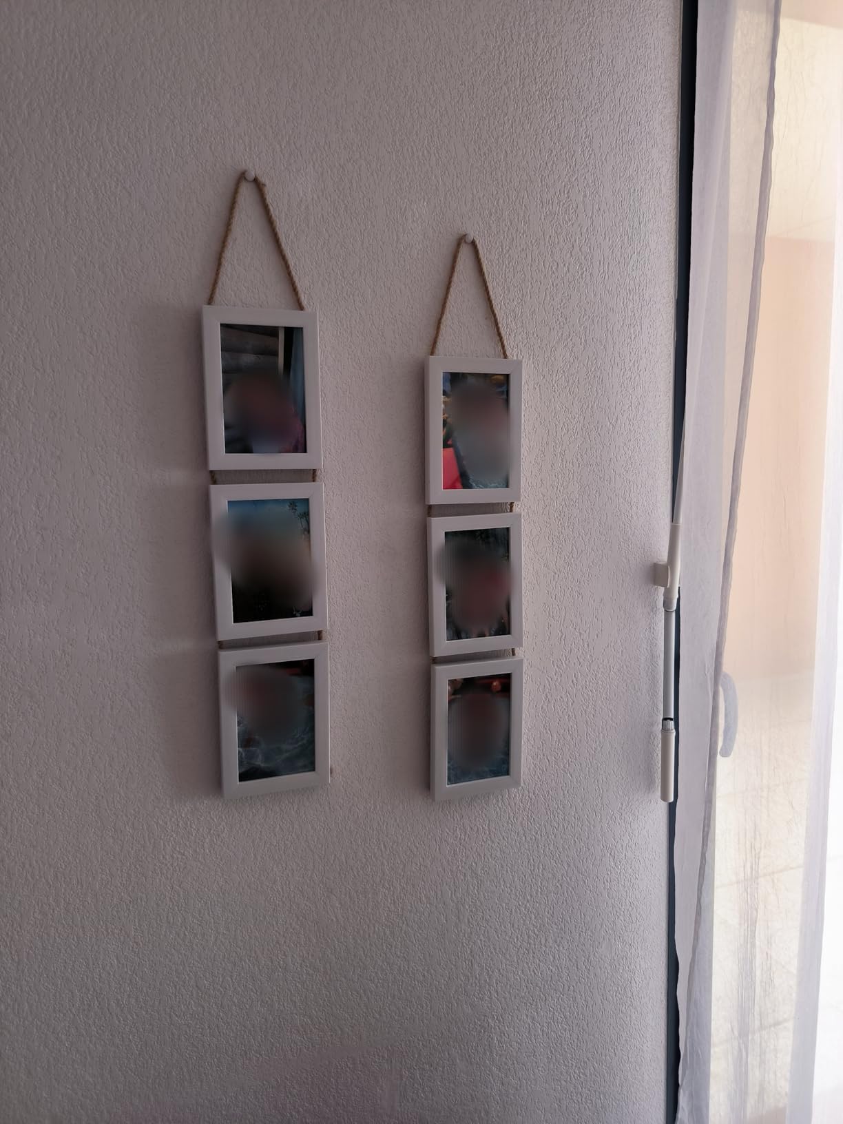 EYMPEU Corde Suspendu cadre pêle-mêle gris 10x15 cm 6 photos