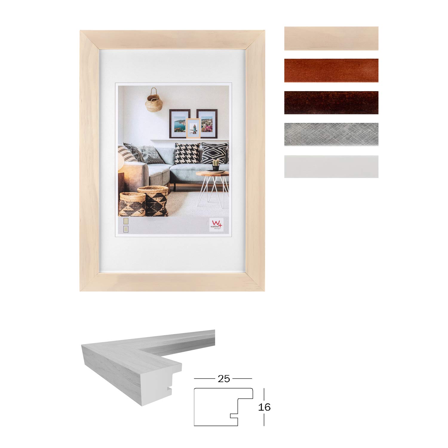 walther design Nizza HQ015W cadre photo blanc 10x15 cm