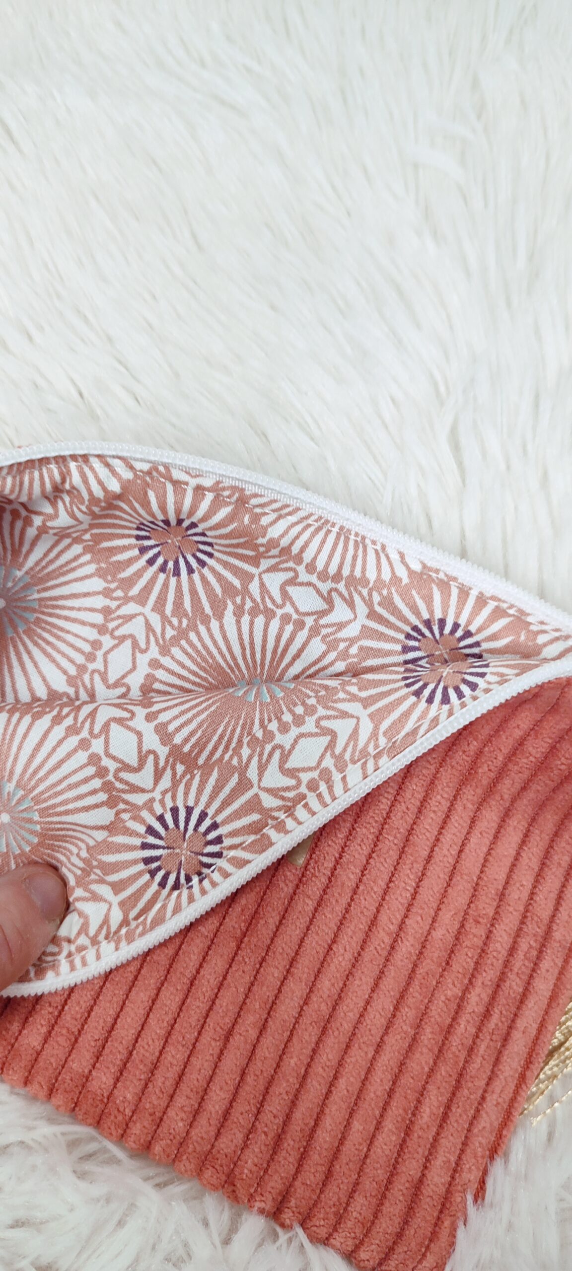 Creat’Angel pochette Maman d’amour velours zippée