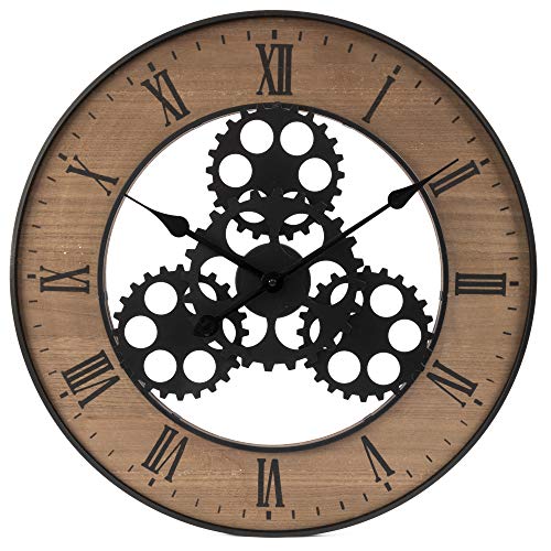 Ceanothe Emotion 34862 horloge murale metal 57 cm marron