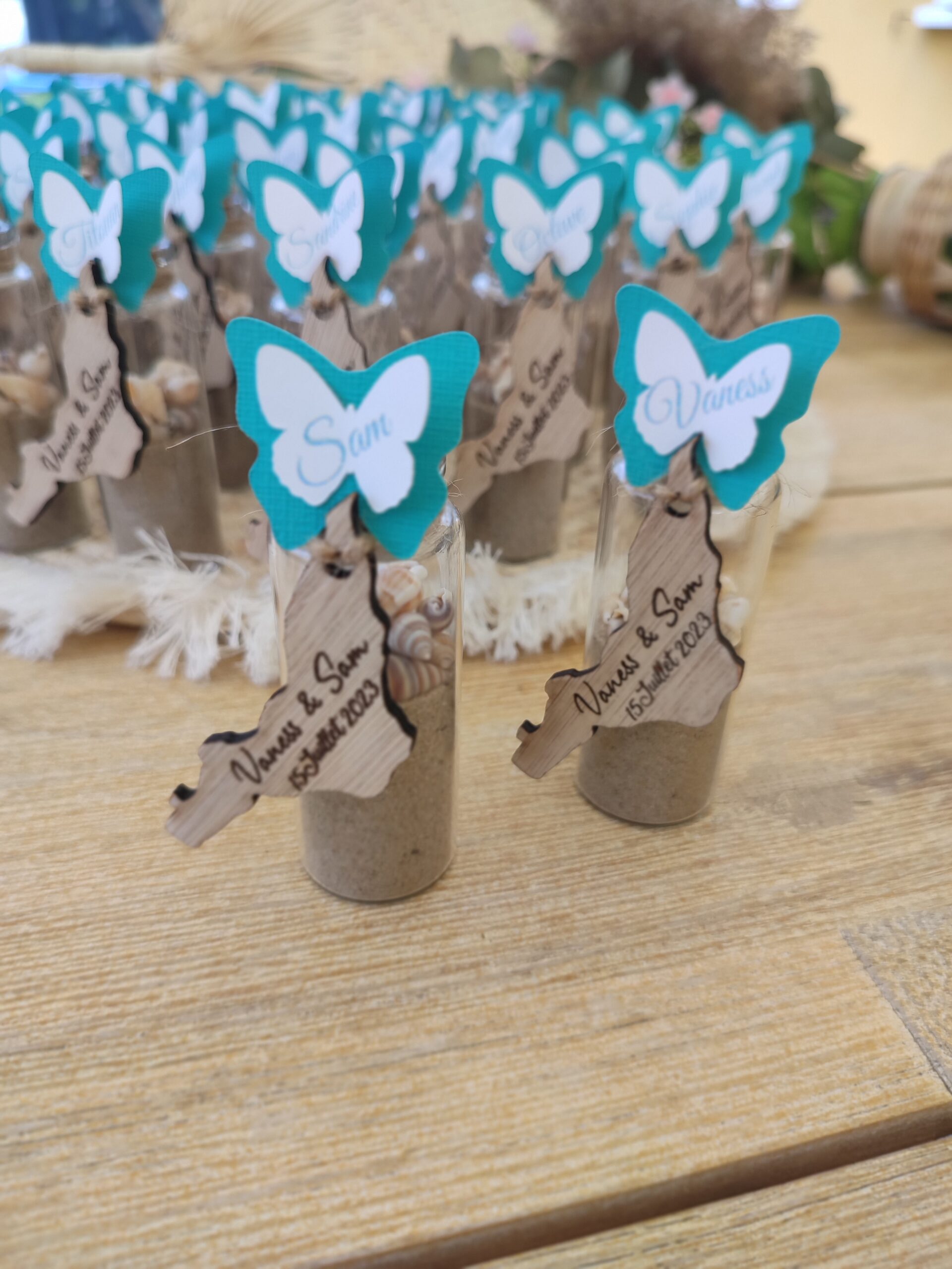 Creat’Angel Fioles médaillon bois fiole verre 30 ml mariage
