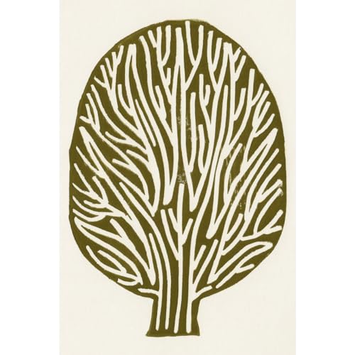 Ceanothe arbre ethnique tableau sur toile 65x97 cm mat