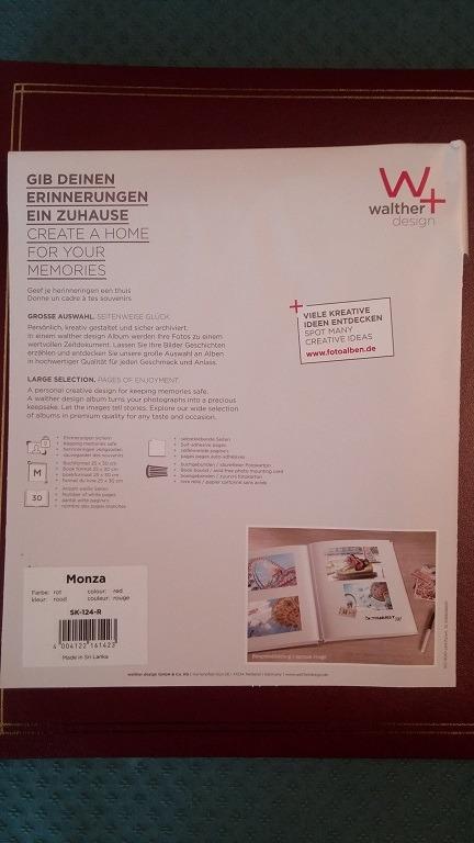 walther design Monza SK-124-L album photo bleu autocollant