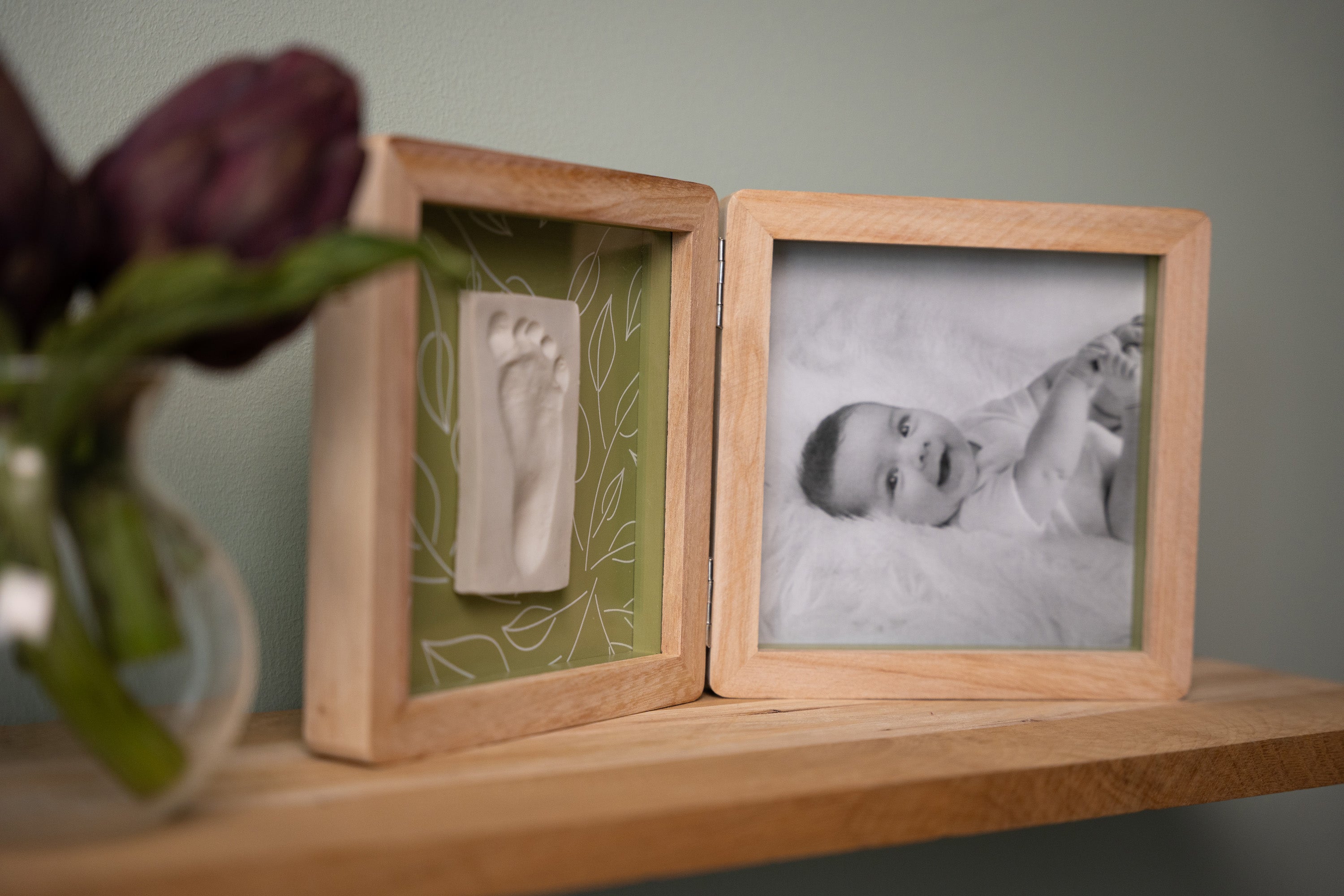 Petit Artichaut Double Frame Olive Tree cadre empreinte vert