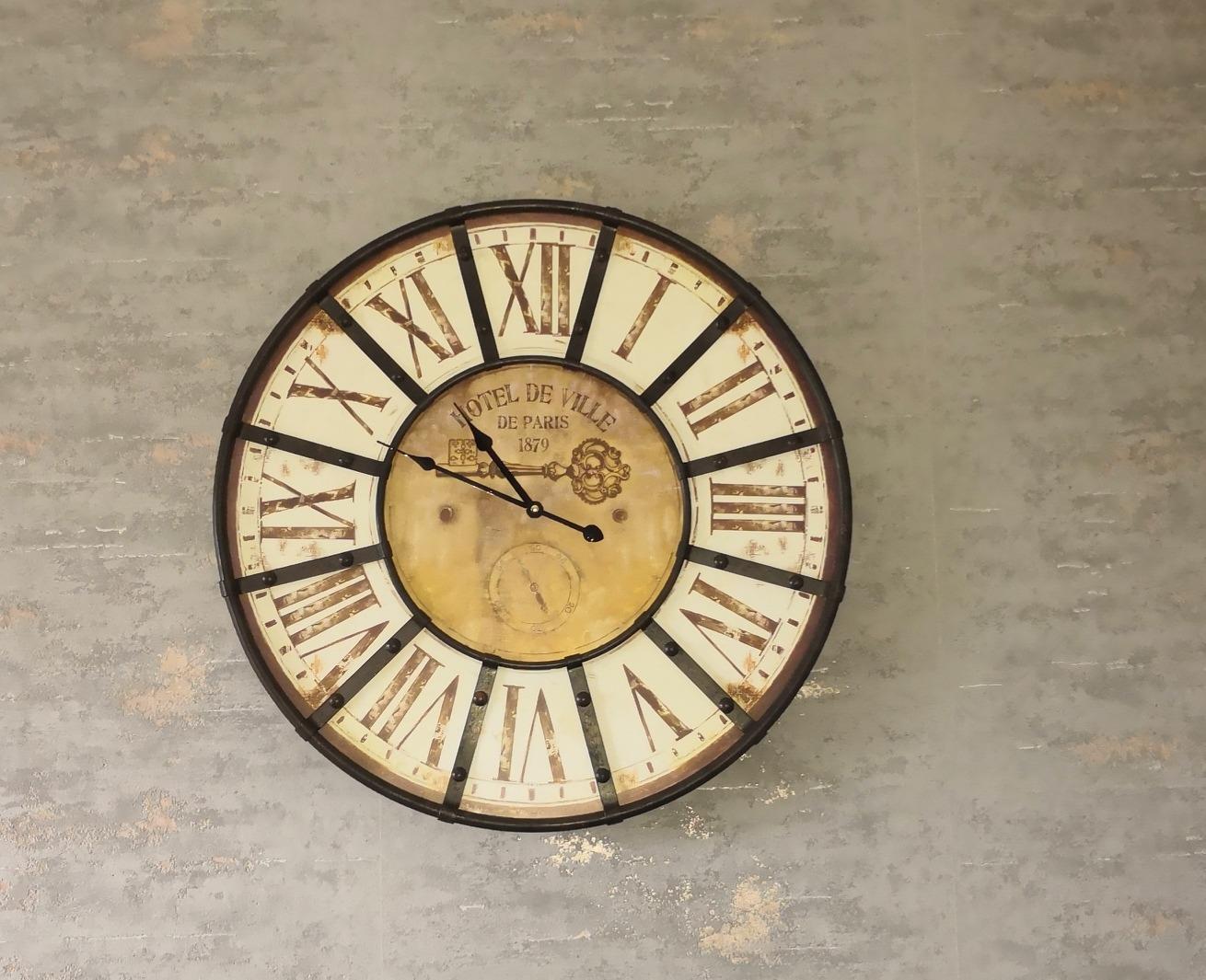 Ceanothe Emotion horloge murale 60 cm marron silencieuse