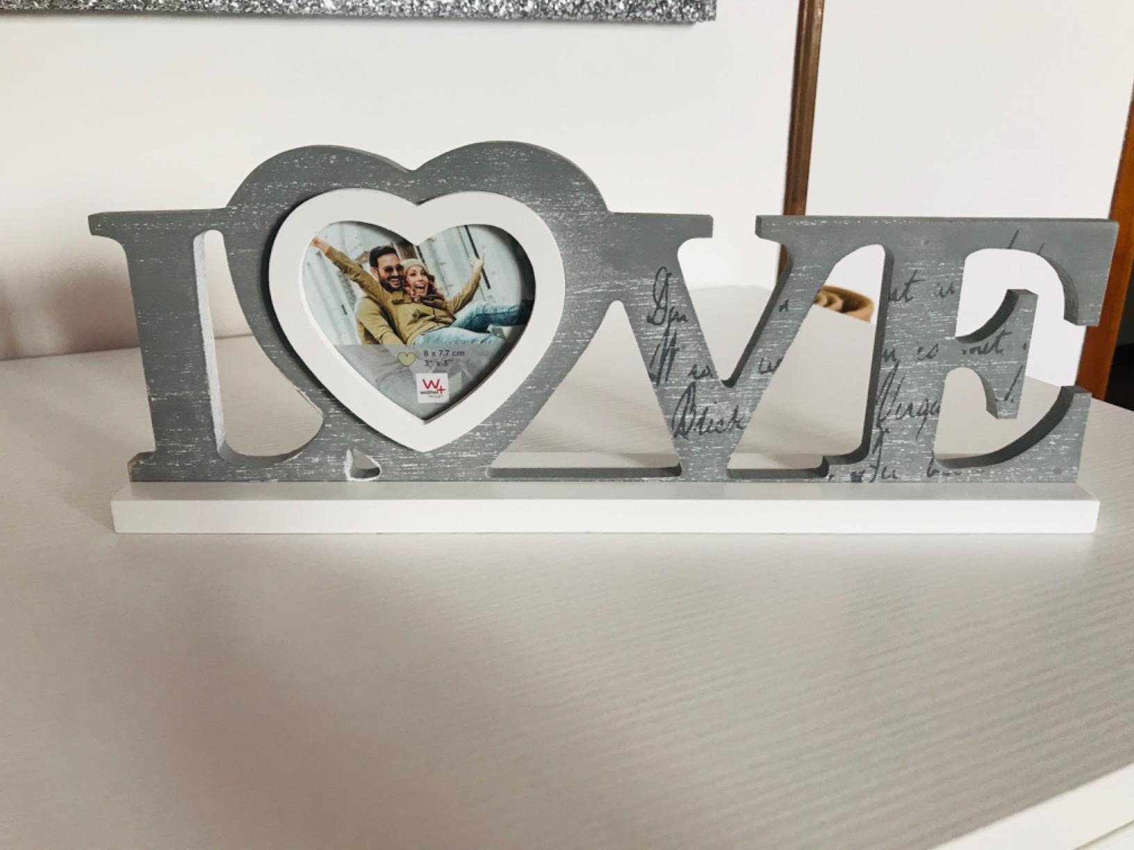 walther design Love YF199D cadre photo bois gris 9x9 cm