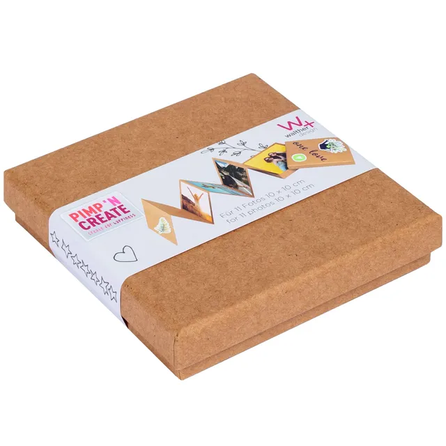 walther design FB-099-P boîte leporello marron 10x10