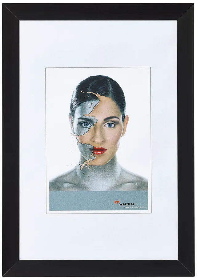 walther design Spacy cadre alu 30x45 cm noir mat brossé