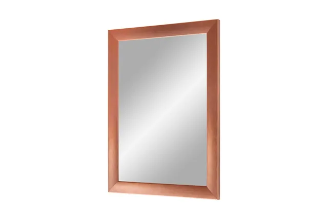 FRAMO Trend 35 miroir mural cuivre 30x30 cm cadre bois