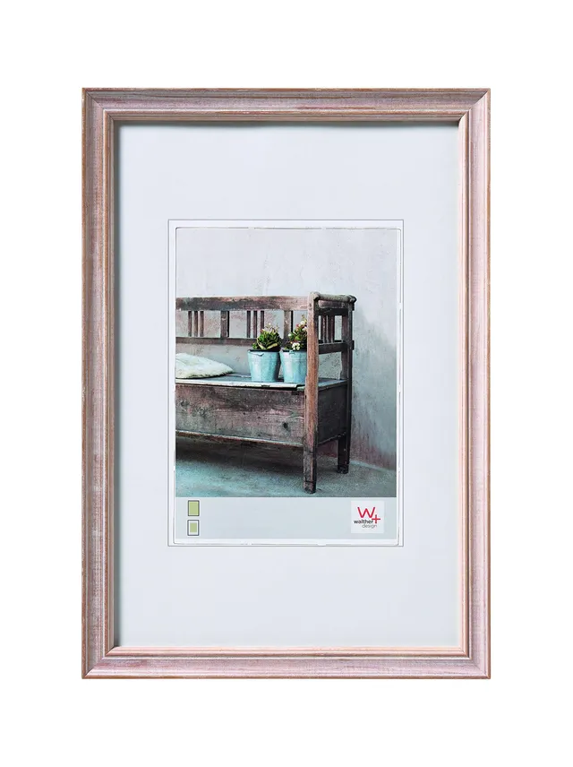 walther design Bench ND824P cadre photo 18x24 cm marron