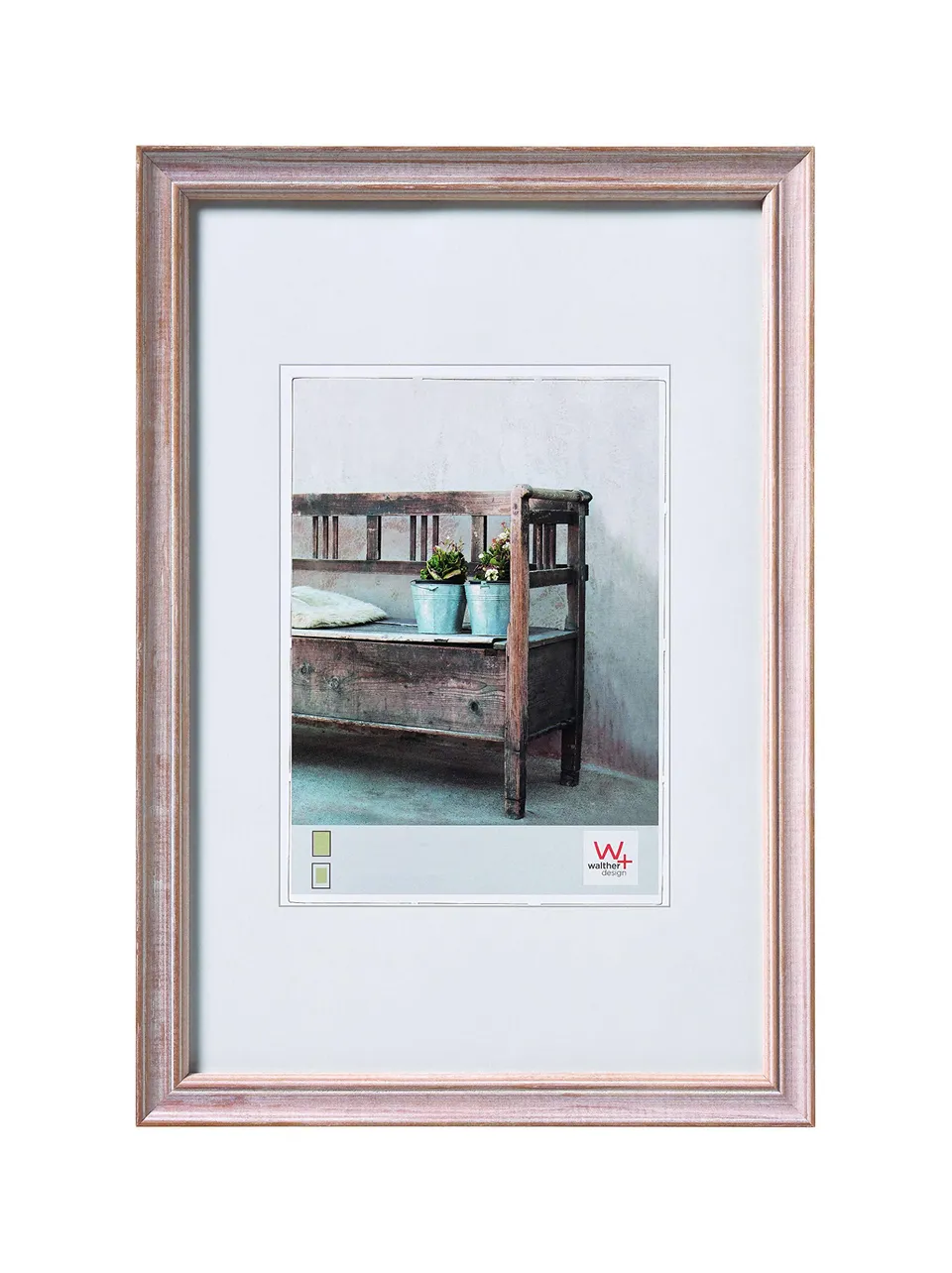 walther design Bench ND824P cadre photo 18x24 cm marron
