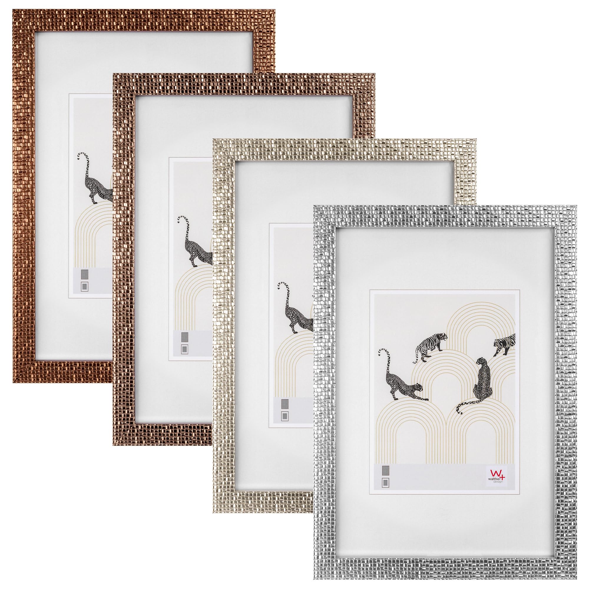 walther design Mosaic NV318G cadre photo doré rose 13x18 cm