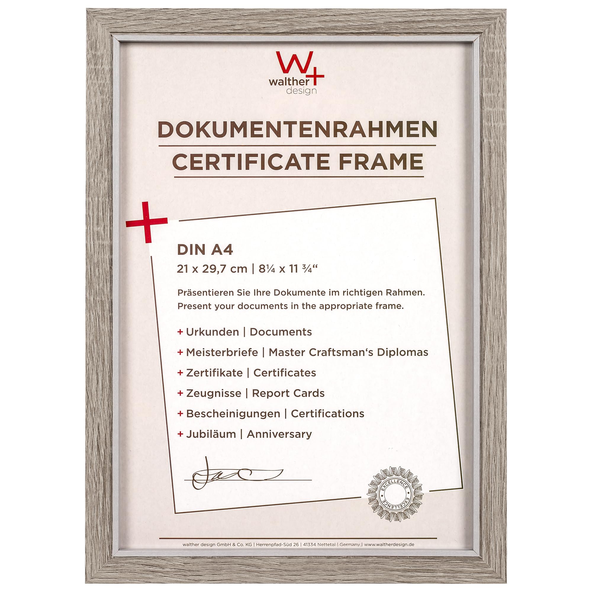walther design Hygge NC050E cadre photo 40x50 cm chêne