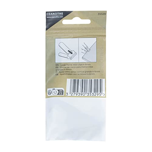 Ceanothe Brio pinces sous-verre acier 20 mm lot de 6