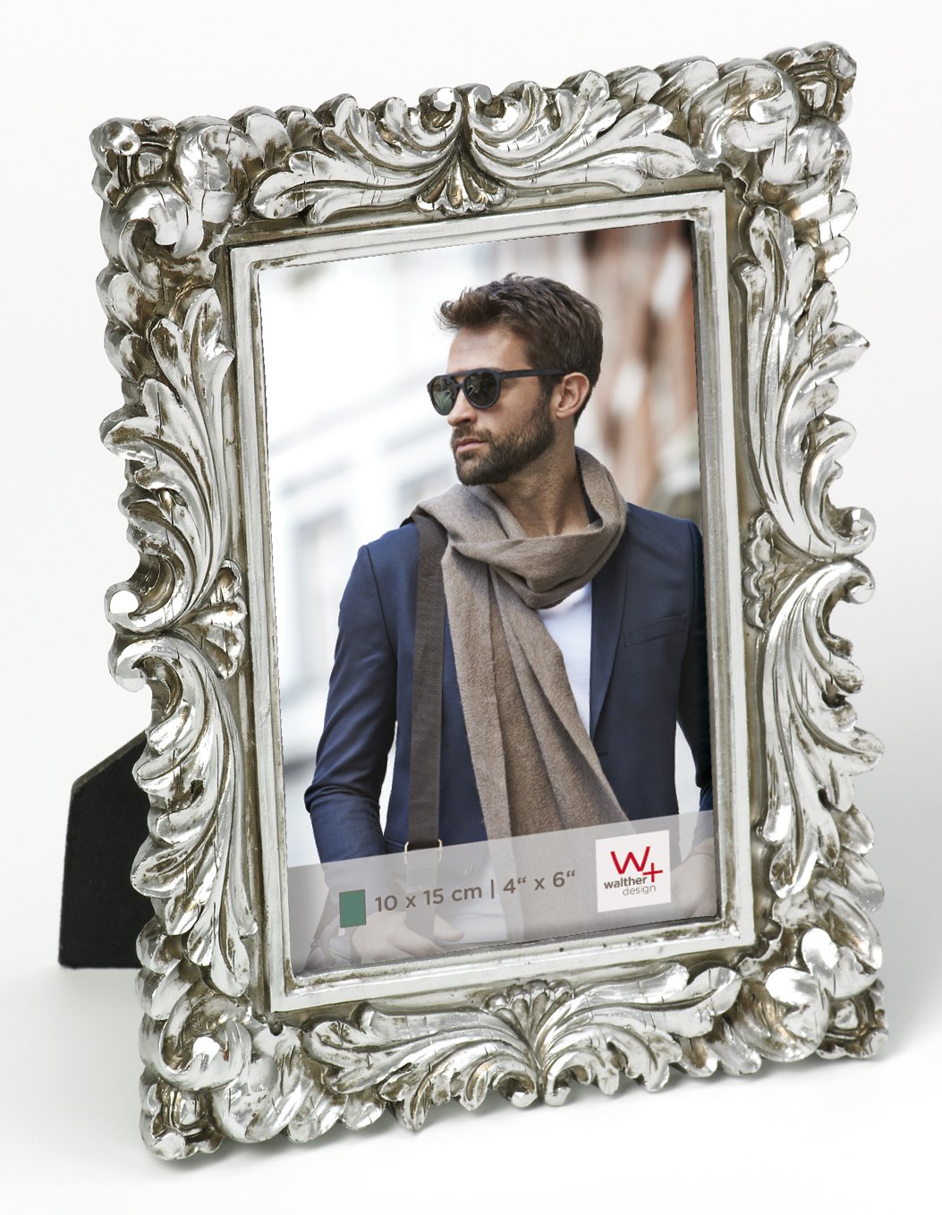 Walther Design Saint Germain QS318S cadre photo argent 13x18 cm baroque