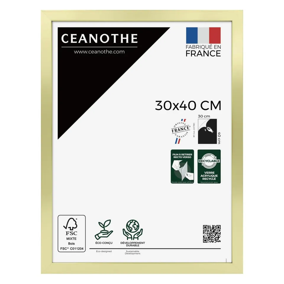 Ceanothe Precious cadre photo doré 30x40 cm A4