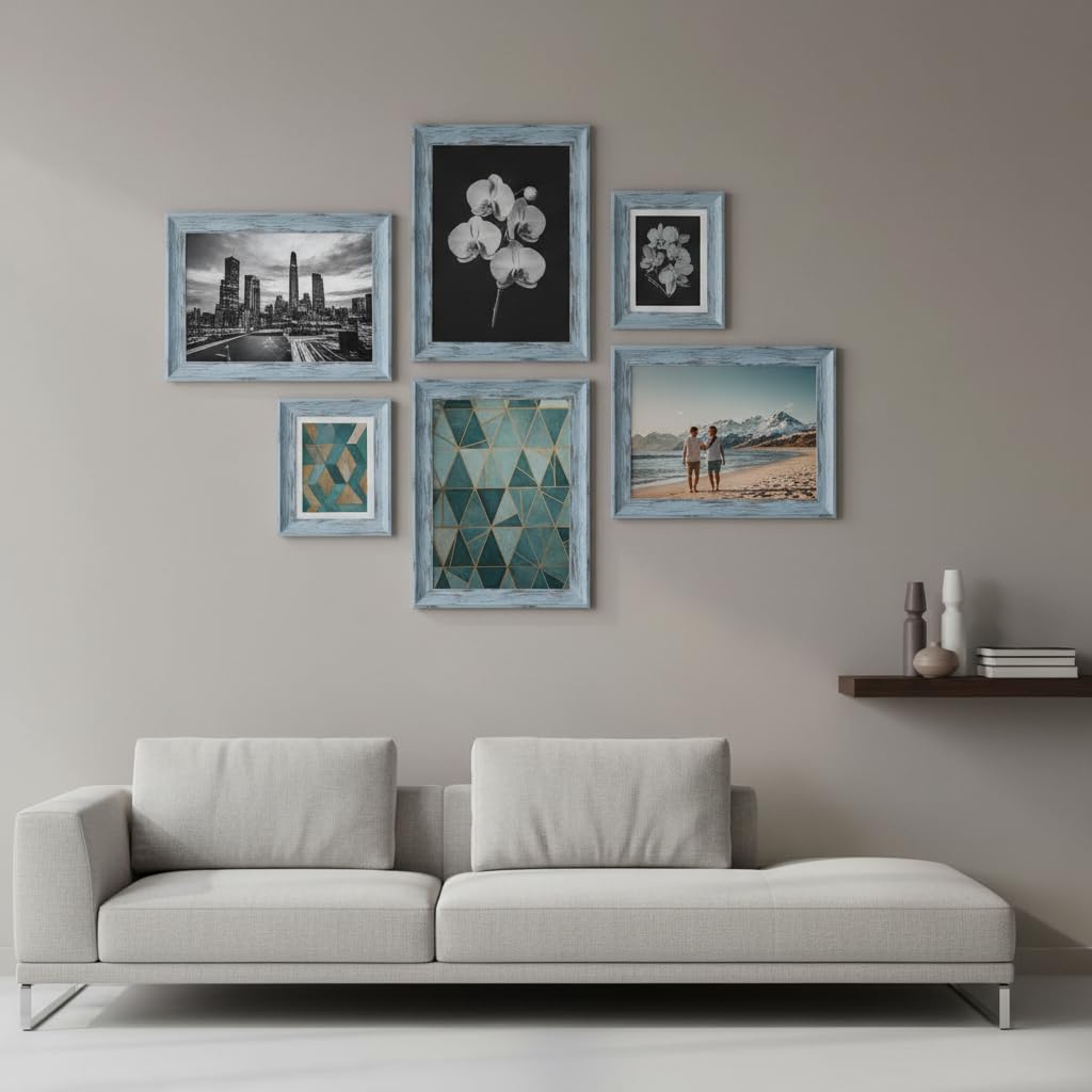 Victor Vincent cadre photo gris bleu 10x15 cm vintage