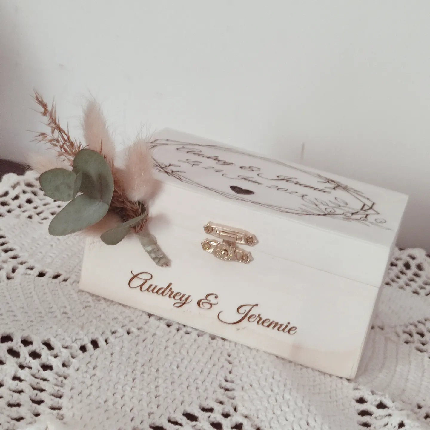 Creat’Angel Arbre de vie livre d’or bois 35 cm 80 feuilles