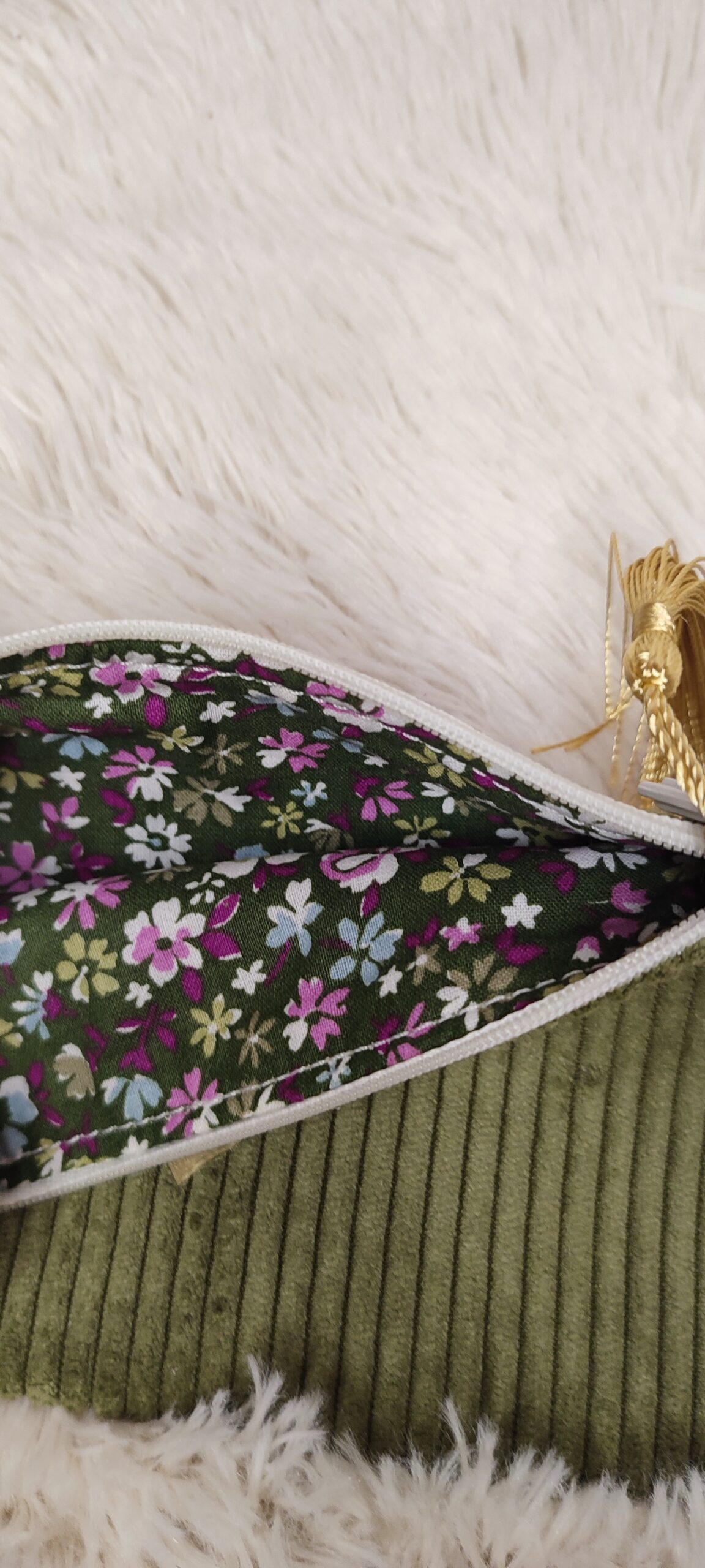 Creat’Angel Pochette Maman Trousse Velours Côtelé Unique