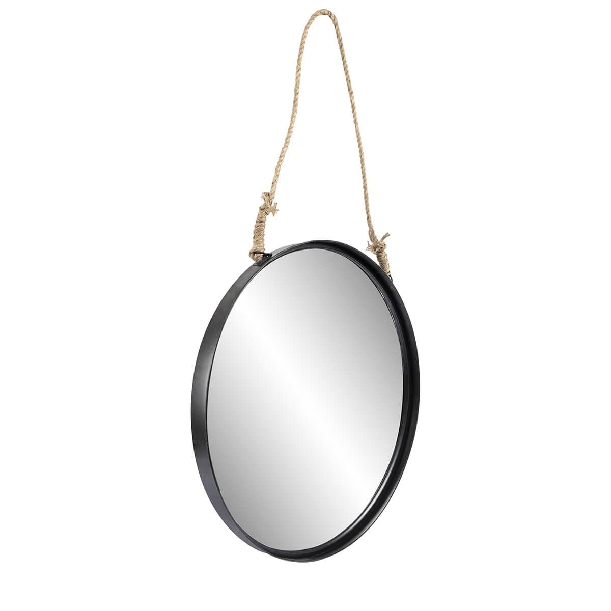 Ceanothe Brio Miroir Hublot Industriel Noir 50 cm