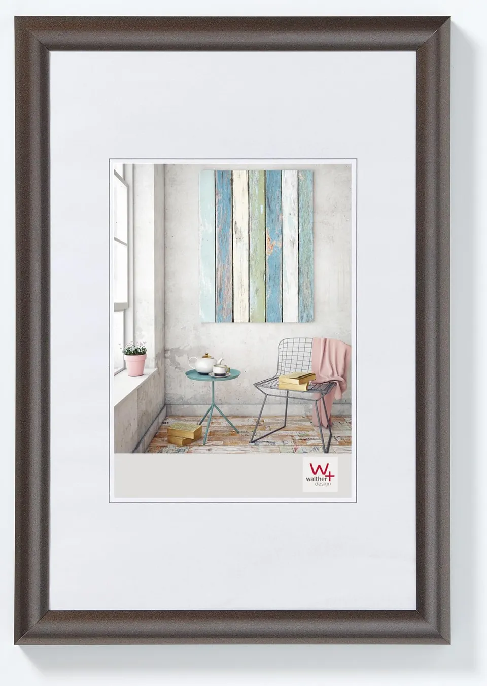 walther design Trendstyle KP520D cadre photo 15x20 cm acier mat