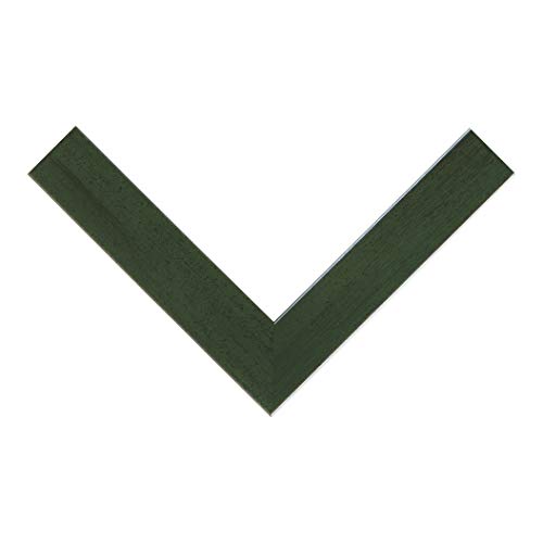 FRAMO Trend 35 miroir mural 30 x 30 cm vert cadre bois