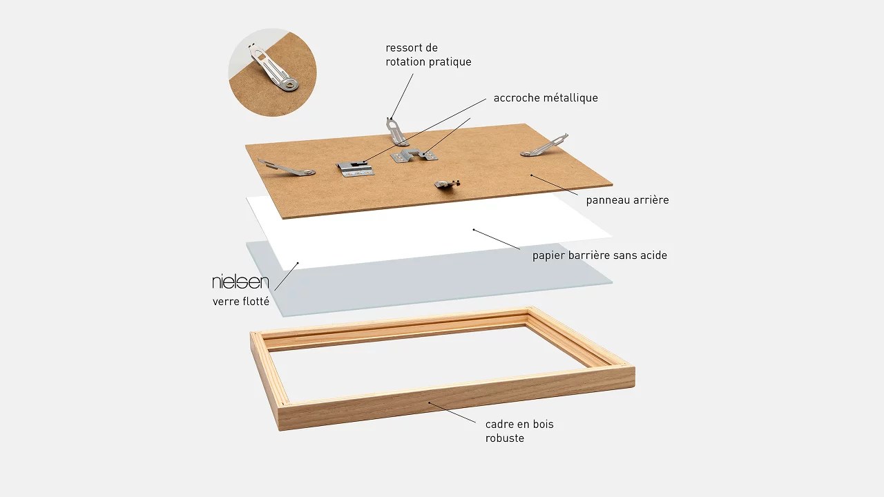 Nielsen Design Skava cadre photo bois pin passe-partout