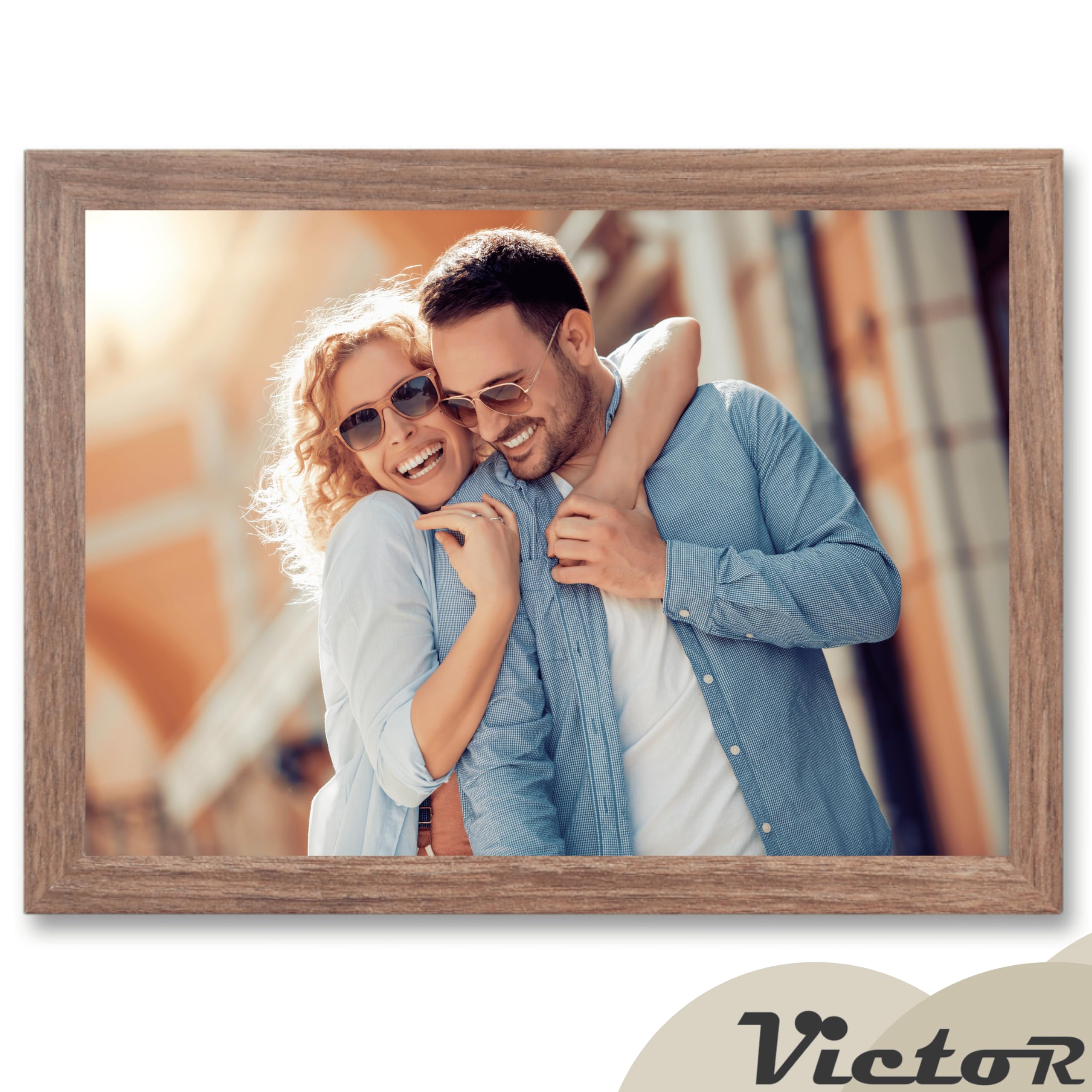 Victor Klee cadre photo 15x21 cm marron bois moderne