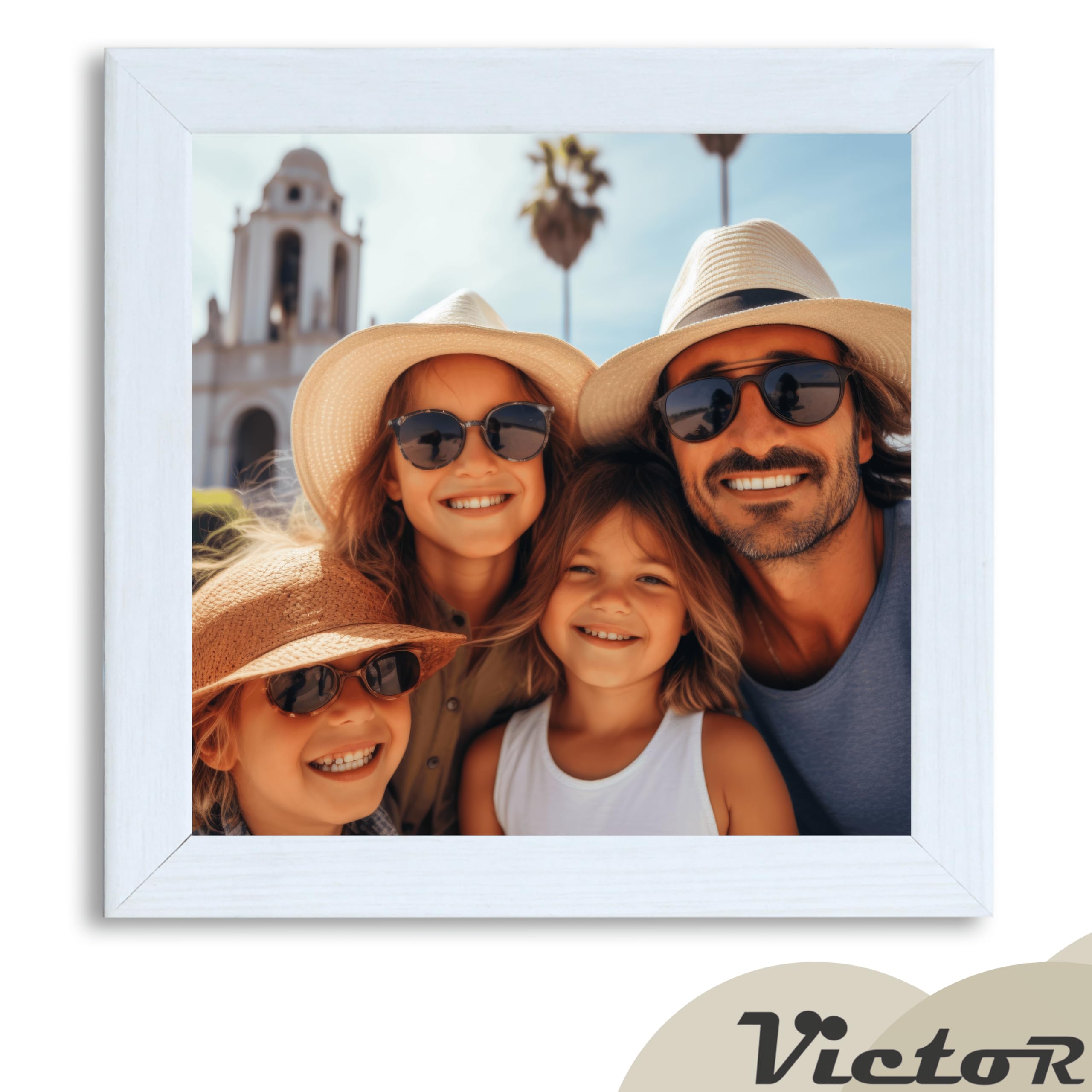 Victor Klee cadre photo 13x13 cm blanc bois moderne