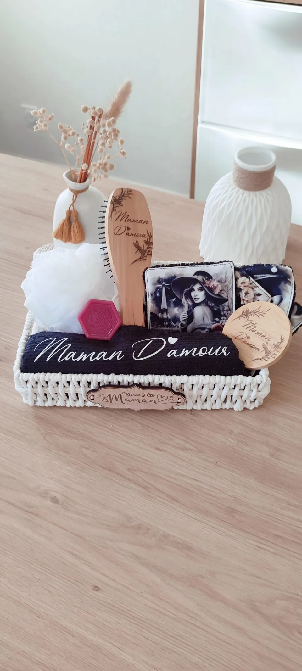 Creat’Angel Corbeille Soins Beauté coffret noir et blanc
