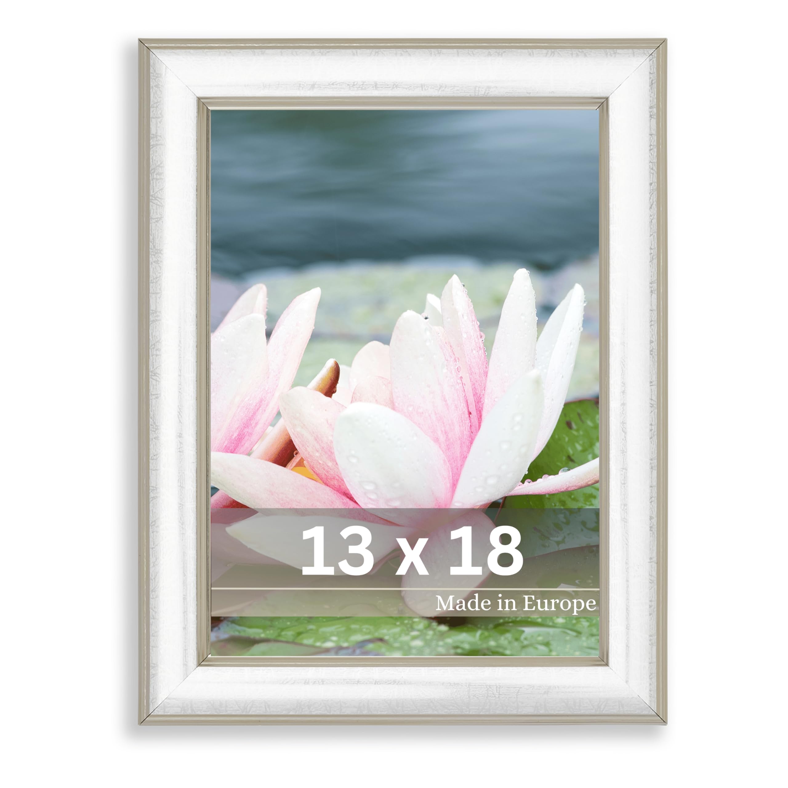 Victor Monet cadre photo 30x40 cm or beige art déco